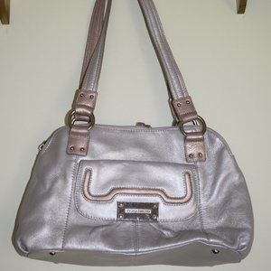 Tignangello silver leather shoulderbag